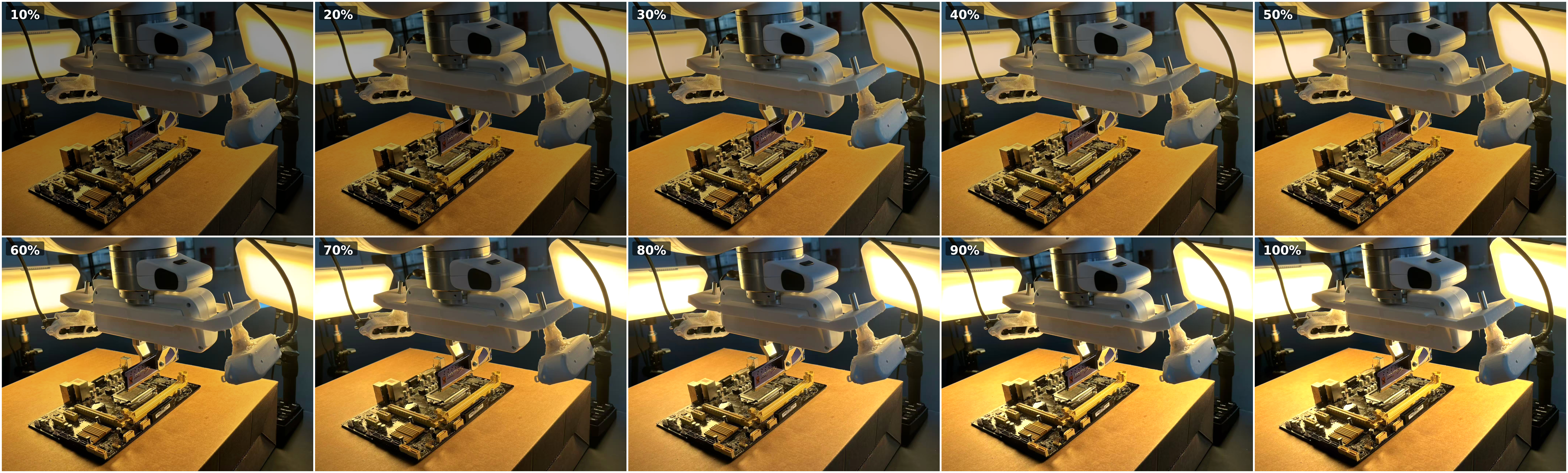 Light-intensity gradient across the cross-workstation evaluation sweep.